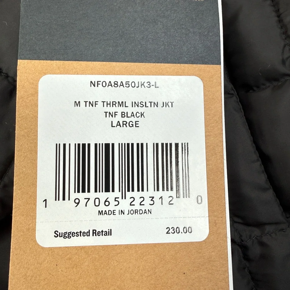 The‎ North Face Mens Thermal Insulation Jacket Size Large Black NF0A8A50JK3 NEW
